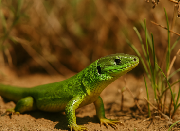 Lacerta strigata fotoğrafı 1